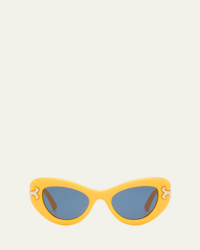 Filigree Acetate & Metal Cat-Eye Sunglasses